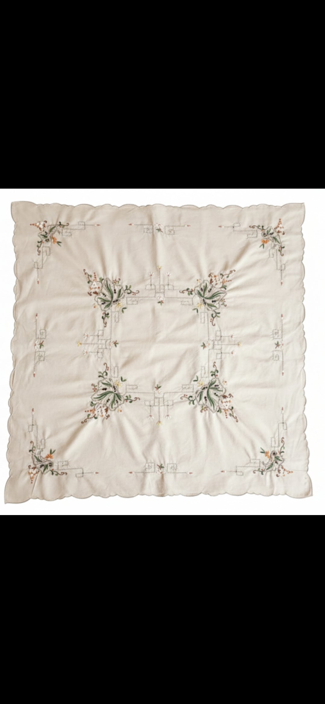 Embroidered tablecloth